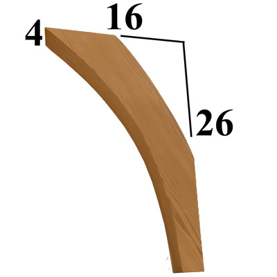 Cedar Wood Brace, Style - BR14