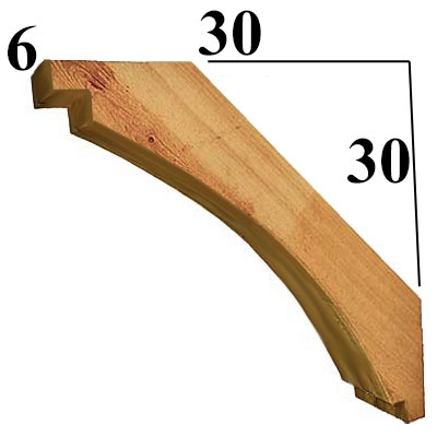 Cedar Wood Brace, Style - BR15