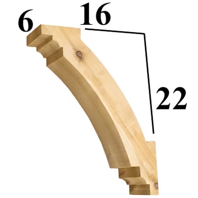 Cedar Wood Brace, Style - BR30