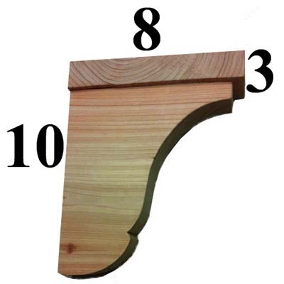 Cedar Shelf Bracket, Style - S01