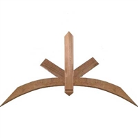 Decorative Cedar Gable 8' Arch With Diagonal Beams, Style - GAB3