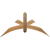 Decorative Cedar Gable 4' Arch With Curved Diagonal Beams, Style - GAB5