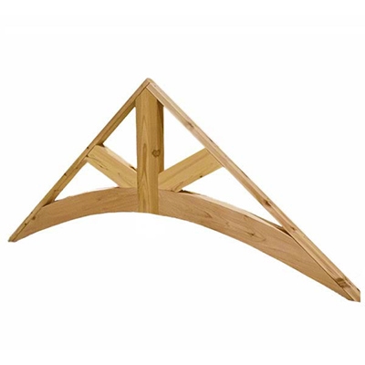 Decorative Cedar Gable 8' Arch With Diagonal Beams, Style - GAB3