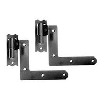Set of 2 New York Style Hinges With Pintels for Brick 2 3/8" Offset