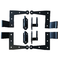 Set of 2 New York Style Hinges With Pintels for Siding 1 1/4" Offset