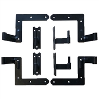 Set of 2 New York Style Hinges With Pintels for Brick 2 3/8" Offset