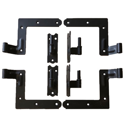 Set of 4 New York Style Hinges With Pintels for Siding 1 1/4" Offset