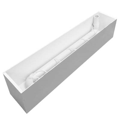 24.5" x 8"H x 7.5"W XL Light Duty Large White Window Box Liner Insert (PVC Liner)