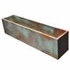 21.5"L x 8"H x 7.25"W PVC Liner with Metal Effects Tarnished Copper Coating For Flowers