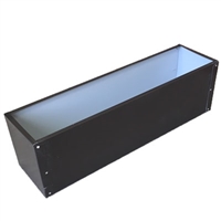 21.5"L x 8"H x 7.25"W Brown Aluminum Window Box Liner