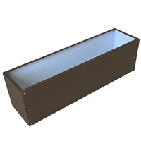 21.5"L x 8"H x 7.25"W Brown Aluminum Window Box Liner