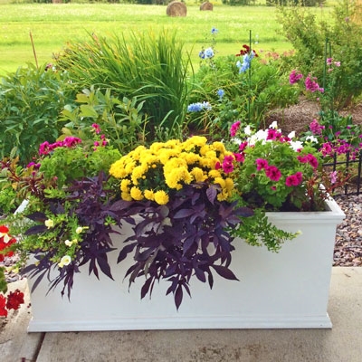 24" x 24" x 15" Charleston Square PVC Outdoor Planter