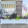 72" Daisy Self Watering PVC Rectangular Planter Box With Corner Legs And Horizontal Trim