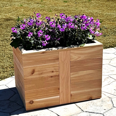 24" x 30" x 18" Farmhouse Self Watering Cedar Planter (PVC Composite)