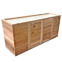 60" x 30" x 18" Farmhouse Self Watering Cedar Planter (PVC Composite)