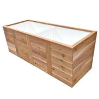 72" x 22" x 22" Farmhouse Self Watering Cedar Planter (PVC Composite)