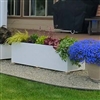 22" x 22" x 36" Modern Long, Large Simple White Outdoor Planter