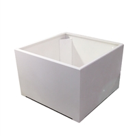 36" x 24" x 36" Modern Plain, Simple Square Planter For Outdoors In White