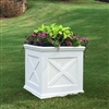 18"Long x 18"High x 18"Wide Pennsylvania Deluxe Large Heavy Duty Plastic Planter With X Cross Pattern