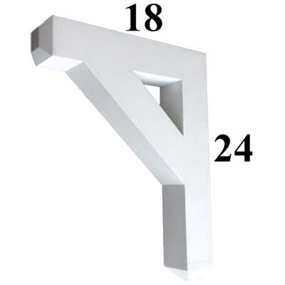 Decorative PVC Bracket, B-Series, Azek, Versatex, Architectural - Style B05
