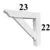 Decorative PVC Bracket, PVC Millworks, Azek, Versatex - Style P04