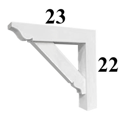 Decorative PVC Bracket, PVC Millworks, Azek, Versatex - Style P04