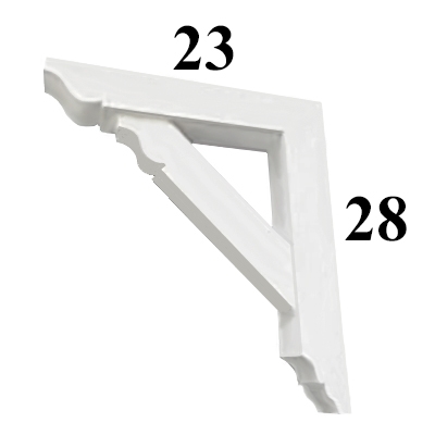 Decorative PVC Bracket, PVC Millworks, Azek, Versatex - Style P09