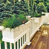 36" Charleston Self Watering Deck Railing Planter Over The Rail