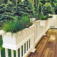 48" Charleston Self Watering Deck Railing Planter Over The Rail