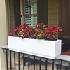 24" New Age Modern Railing Planter For Porch And Deck Rails