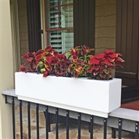 30" New Age Modern Railing Planter For Porch And Deck Rails