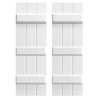 3-Batten Board and 3-Batten Composite PVC Shutter Pair With Three Cross Members