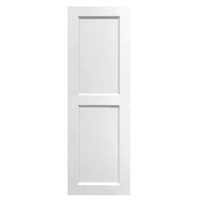 White Unpainted Sample Flat Panel Composite PVC Exterior Shutter