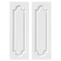 raised panel pvc composite exterior shutter pair white unpainted