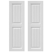 wainscot composite pvc exterior shutter pair white unpainted