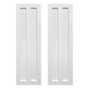 Pair of White Unpainted Split Panel Composite PVC Exterior Shutters