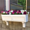 24" Tapered Panel PVC Window Boxes - No Rot with 2 FREE Brackets