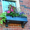 48" Charleston Self Watering Black PVC Window Box - with 2 FREE Brackets