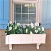 38" Daisy No Rot Self Watering PVC Window Box With Vertical, Horizontal And Corner Trim