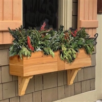 54" Farmhouse Self Watering Cedar Window Box (PVC Composite)