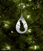 Metal Snow Man Silhouette Tree Ornament