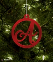 Metal Initial Monogram Tree Ornament