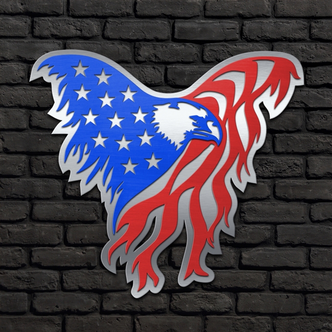 American Flag Eagle 3D