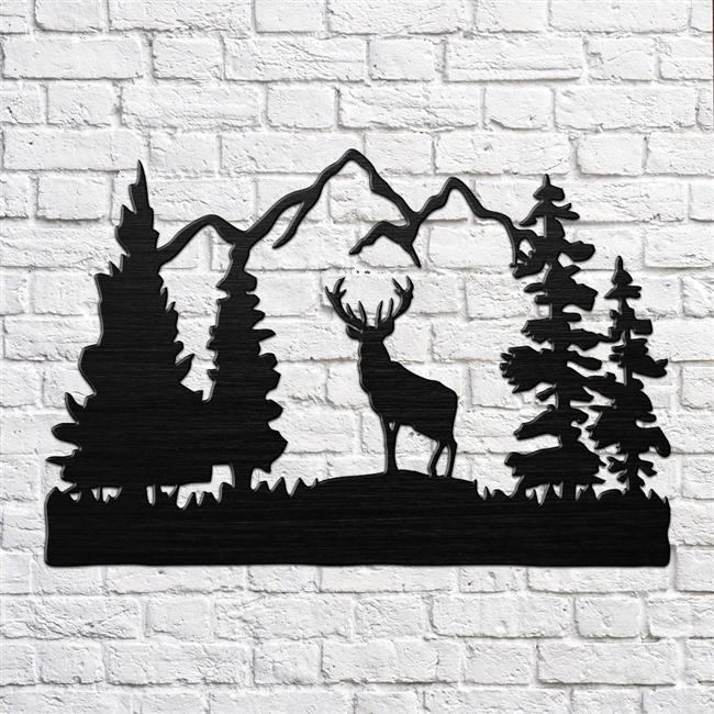 Deer with Mountains