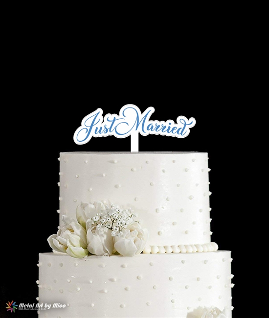 Just Married Cake Topper