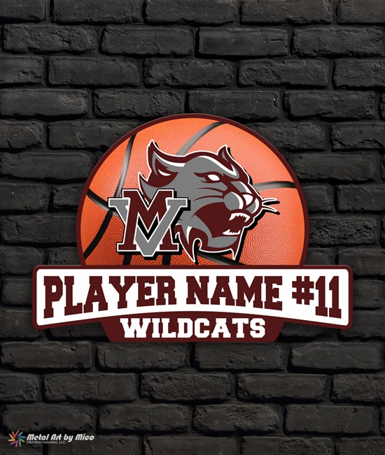 Custom Mt Vernon Wildcats Basketball