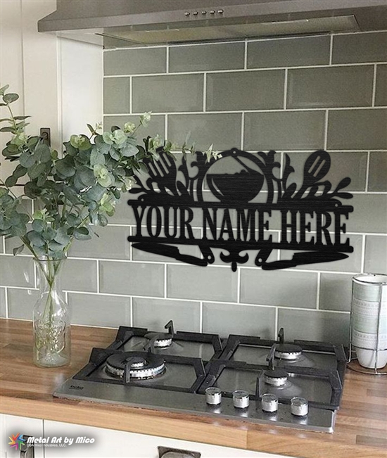 Custom Kitchen Metal Monogram