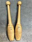 3/4lb White Oak Indian Clubs - Pair - Second Quality