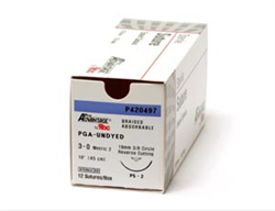 Pro Advantage Undyed PGA Braided Suture Size 4-0, 18"