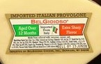 BelGioioso Italian Imported Sharp Provolone Cheese 1/15# Salame Shape Cryovac Cut